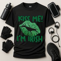 Kiss Me Im Irish St Patricks Day Cooling Performance Crew T-Shirt