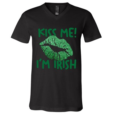 Kiss Me Im Irish St Patricks Day V-Neck T-Shirt