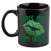 Kiss Me Im Irish St Patricks Day 11oz C Handle Ceramic Mug