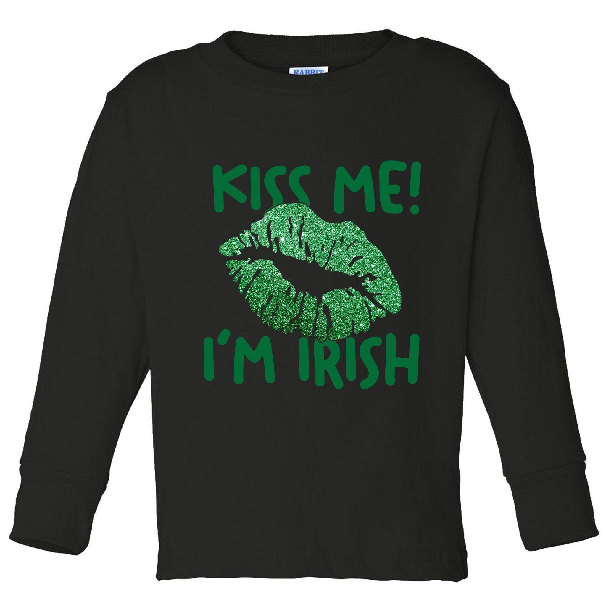 Kiss Me Im Irish St Patricks Day Toddler Long Sleeve Shirt