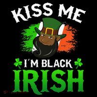 Kissing Me I'm Black Irish Ireland Flag St Patricks Day Tall T-Shirt