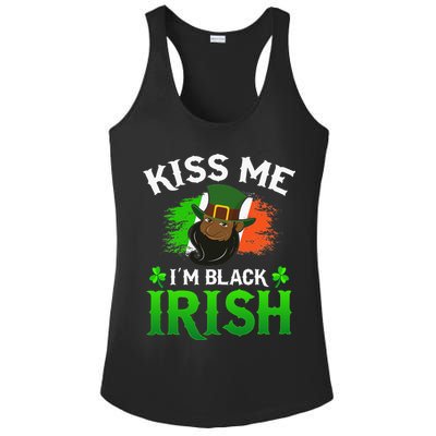 Kissing Me I'm Black Irish Ireland Flag St Patricks Day Ladies PosiCharge Competitor Racerback Tank