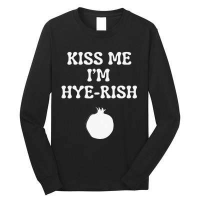 Kissing Me I'm Hyerish Armenian green St Patricks Day Long Sleeve Shirt