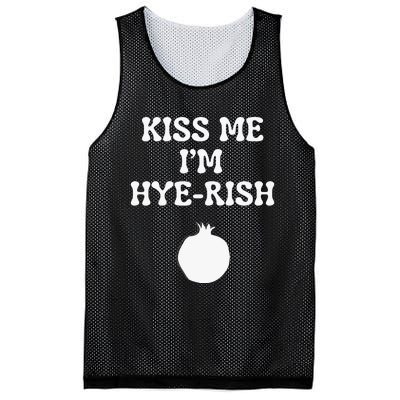 Kissing Me I'm Hyerish Armenian green St Patricks Day Mesh Reversible Basketball Jersey Tank