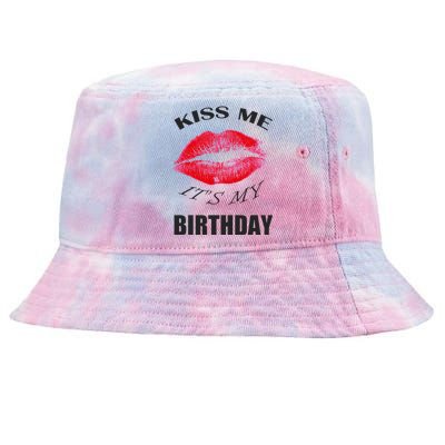 Kiss Me It's My Birthday Tie-Dyed Bucket Hat