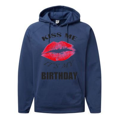 Kiss Me It's My Birthday Performance Fleece Hoodie