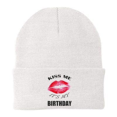 Kiss Me It's My Birthday Knit Cap Winter Beanie