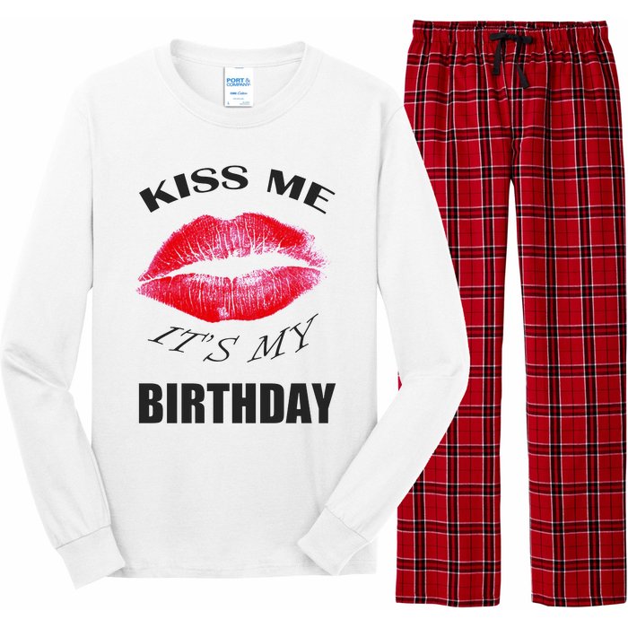 Kiss Me It's My Birthday Long Sleeve Pajama Set