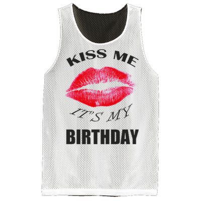 Kiss Me It's My Birthday Mesh Reversible Basketball Jersey Tank