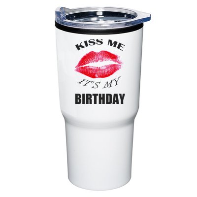 Kiss Me It's My Birthday Tumbler
