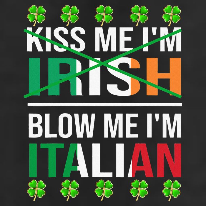 Kissing Me I'm Irish Blow Me I'm Italian St Patrick's Day Golf Towel