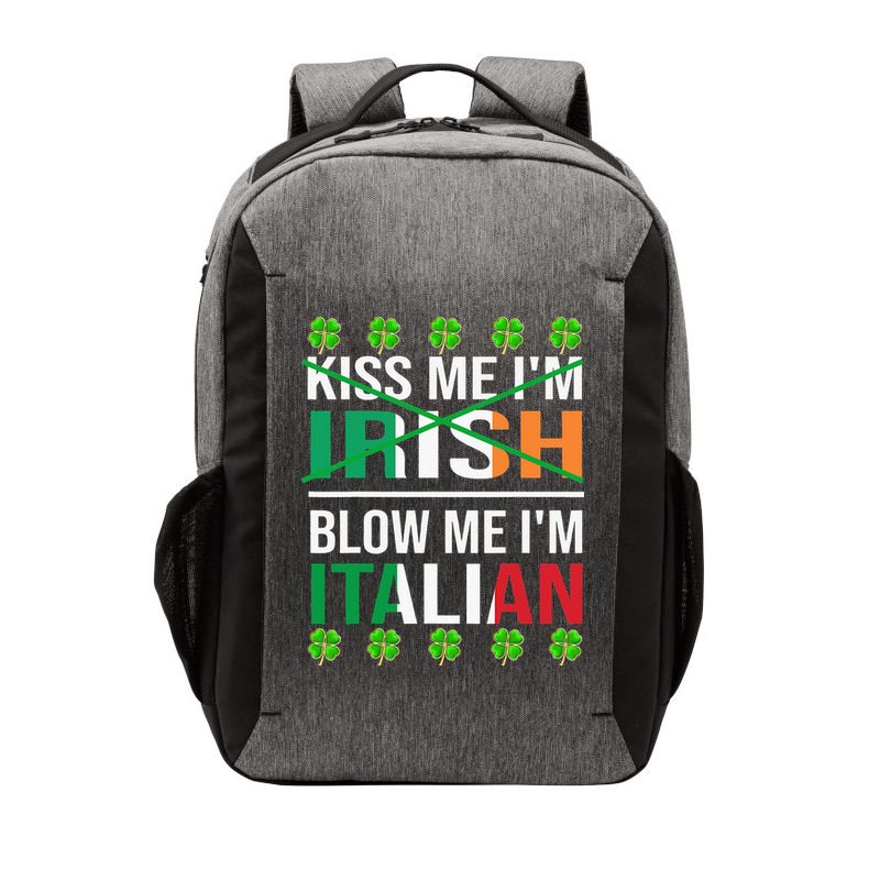 Kissing Me I'm Irish Blow Me I'm Italian St Patrick's Day Vector Backpack