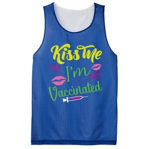 Kiss Me I'm And Vaccinated Funny Gift Mesh Reversible Basketball Jersey Tank