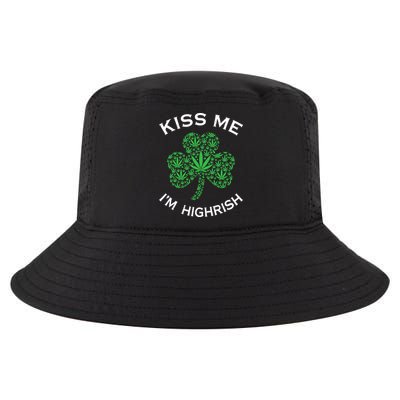 Kiss Me I'm Highrish Clover Marijuana Funny Irish St Patrick Day Cool Comfort Performance Bucket Hat