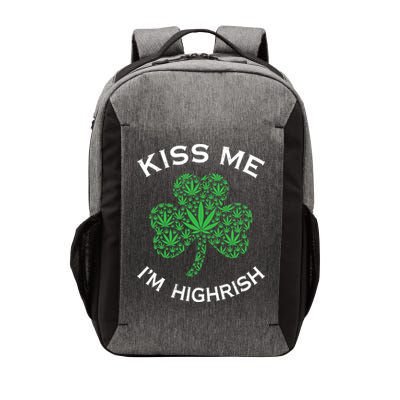 Kiss Me I'm Highrish Clover Marijuana Funny Irish St Patrick Day Vector Backpack