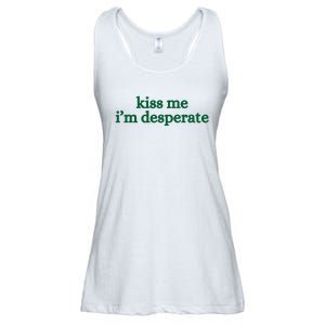 Kiss Me I’M Desperate Ladies Essential Flowy Tank