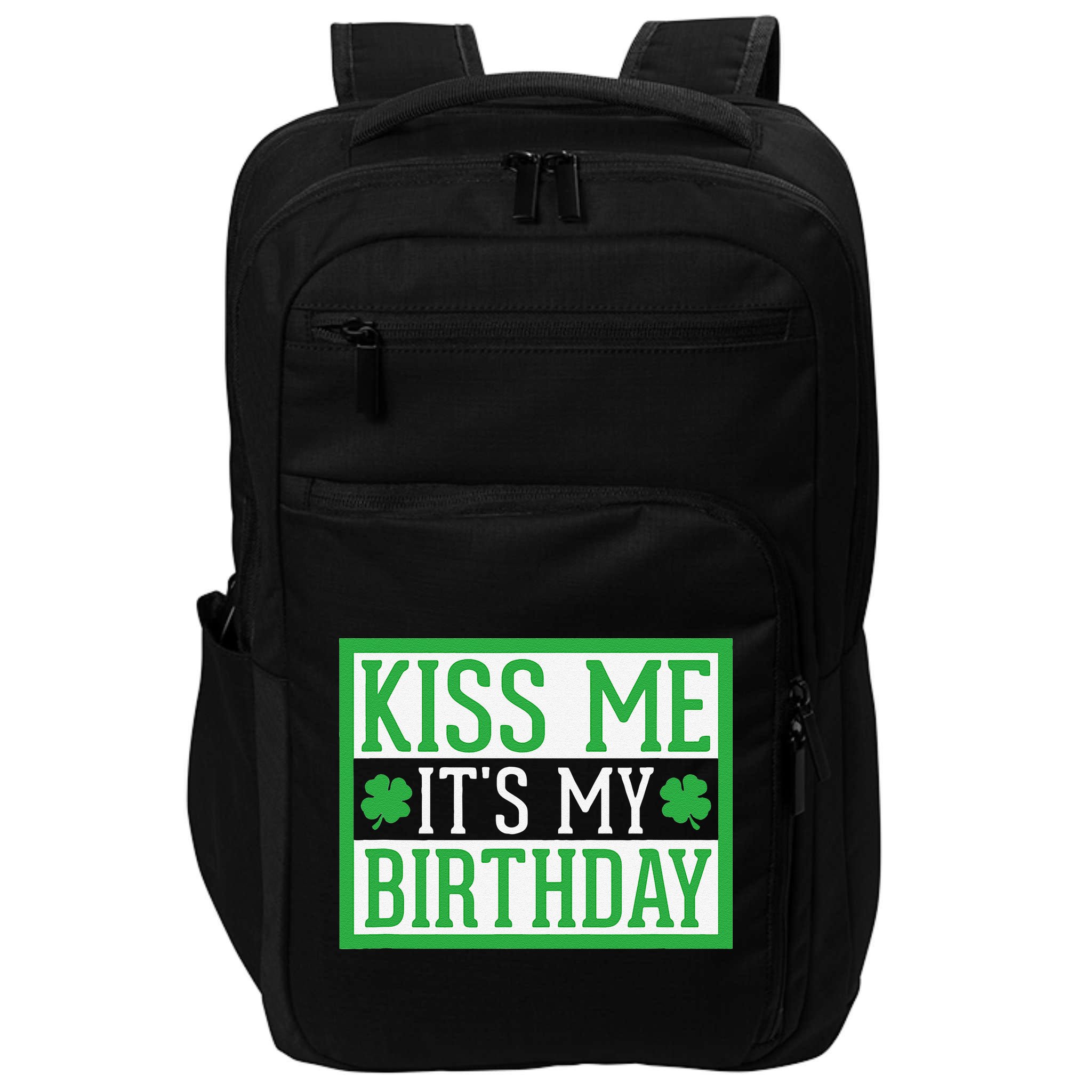 Kiss Me It's My Birthday Cute St. Patrick's Day Irish Funny Impact Tech Backpack