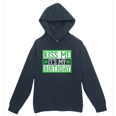 Kiss Me It's My Birthday Cute St. Patrick's Day Irish Funny Urban Pullover Hoodie