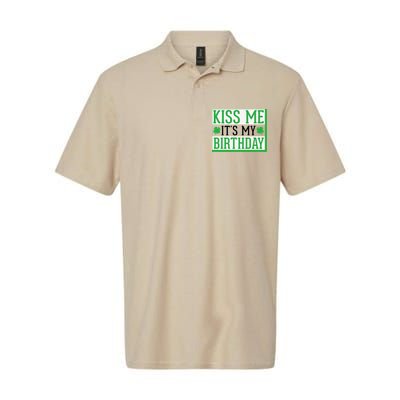 Kiss Me It's My Birthday Cute St. Patrick's Day Irish Funny Softstyle Adult Sport Polo