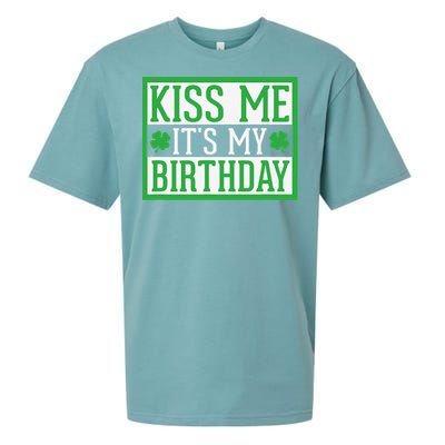 Kiss Me It's My Birthday Cute St. Patrick's Day Irish Funny Sueded Cloud Jersey T-Shirt