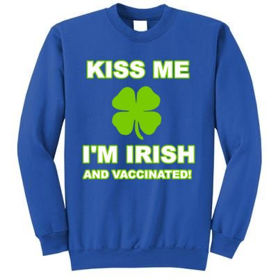 Kiss Me I'm Irish And Vaccinated St Patrick's Day Saint Gift Sweatshirt