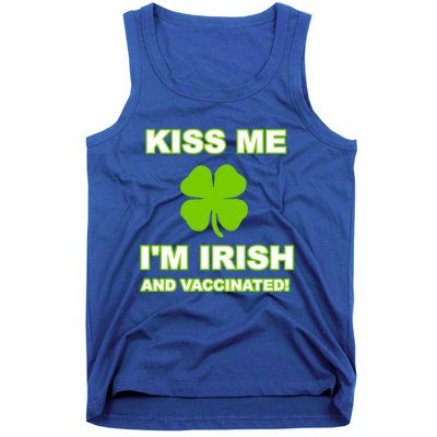 Kiss Me I'm Irish And Vaccinated St Patrick's Day Saint Gift Tank Top