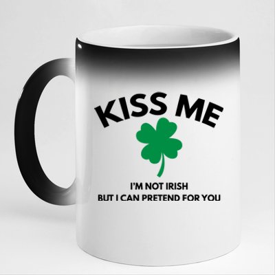 Kiss Me Im Not Irish 11oz Black Color Changing Mug