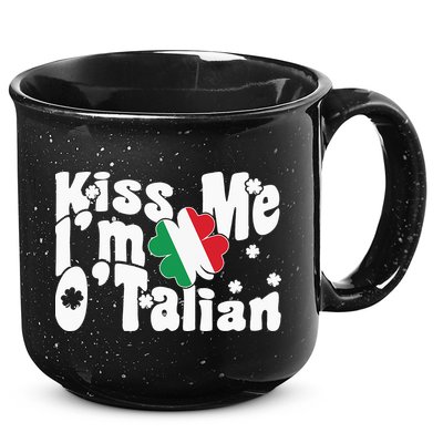 Kiss Me I'm O'Talian Funny Italian St Patrick's Day 15oz Campfire Ceramic Mug