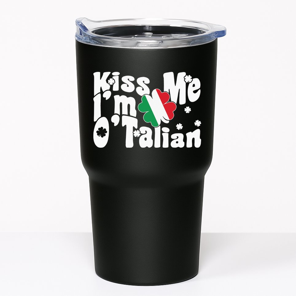 Kiss Me I'm O'Talian Funny Italian St Patrick's Day Tumbler