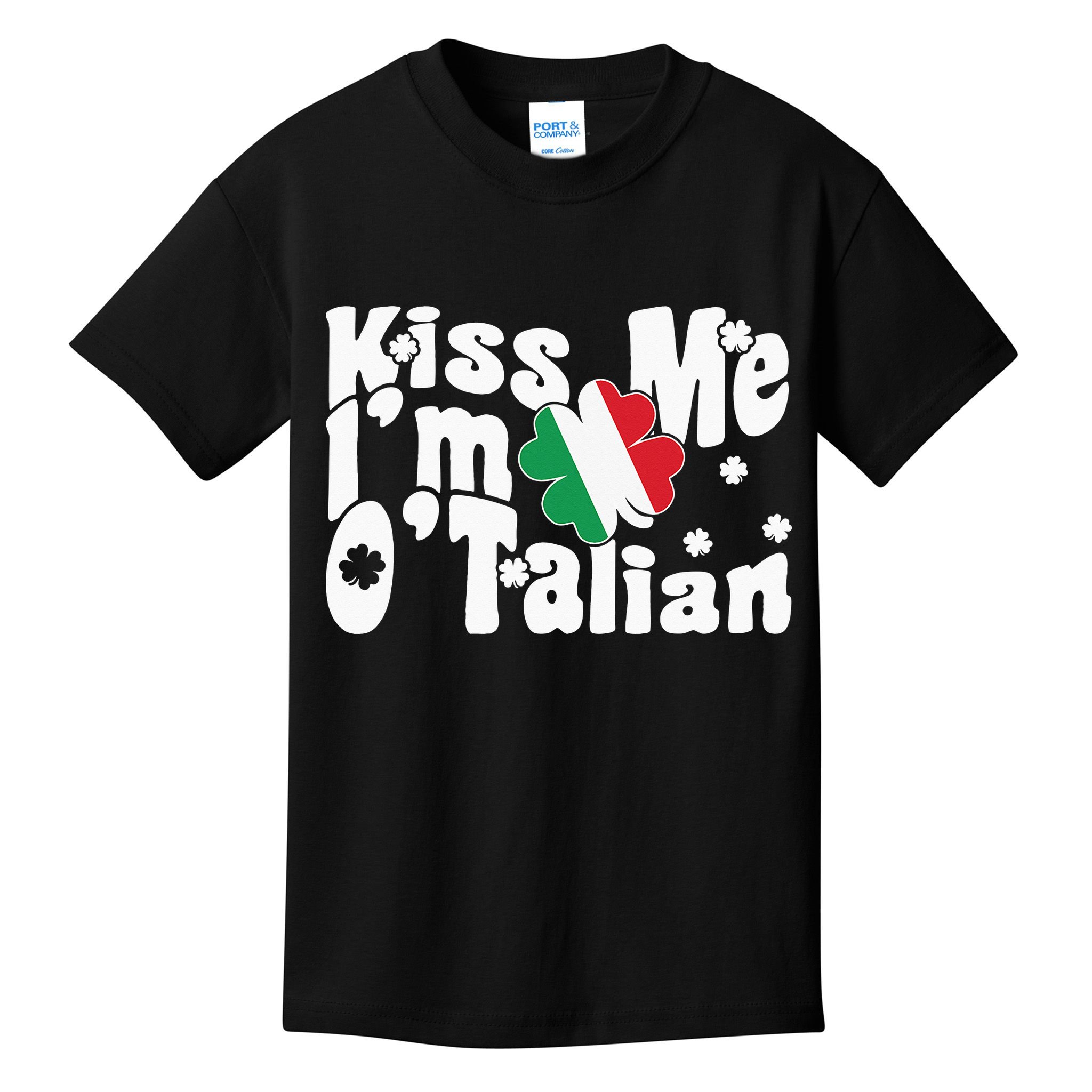 Kiss Me I'm O'Talian Funny Italian St Patrick's Day Kids T-Shirt