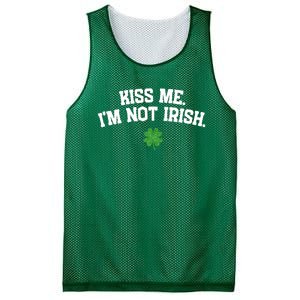 Kiss Me I'm Not Irish St Patricks Day Gifts Shamrock Mesh Reversible Basketball Jersey Tank