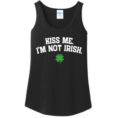 Kiss Me I'm Not Irish St Patricks Day Gifts Shamrock Ladies Essential Tank