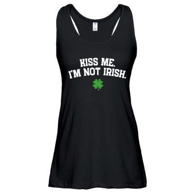 Kiss Me I'm Not Irish St Patricks Day Gifts Shamrock Ladies Essential Flowy Tank