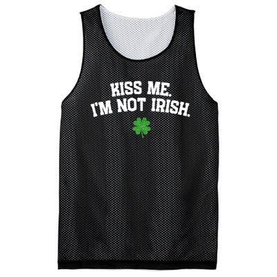 Kiss Me I'm Not Irish St Patricks Day Gifts Shamrock Mesh Reversible Basketball Jersey Tank