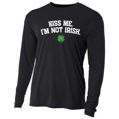 Kiss Me I'm Not Irish St Patricks Day Gifts Shamrock Cooling Performance Long Sleeve Crew