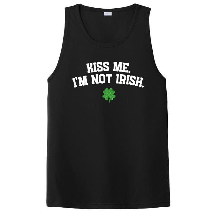 Kiss Me I'm Not Irish St Patricks Day Gifts Shamrock PosiCharge Competitor Tank