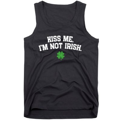 Kiss Me I'm Not Irish St Patricks Day Gifts Shamrock Tank Top