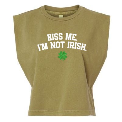 Kiss Me I'm Not Irish St Patricks Day Gifts Shamrock Garment-Dyed Women's Muscle Tee