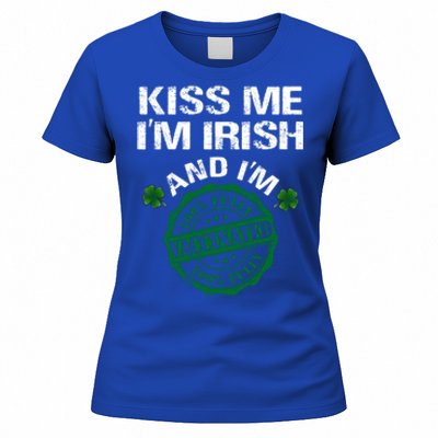 Kiss Me I'm Irish I Am Vaccinated Pro Vaccine Gift Women's T-Shirt