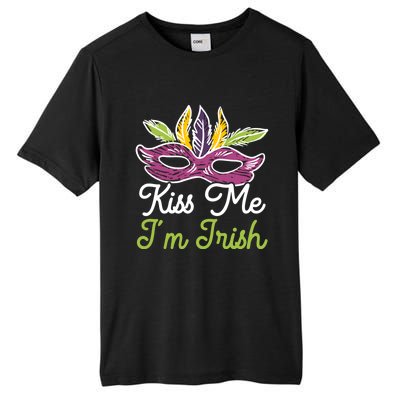 Kiss Me I'm Irish Mardi Gras Parade Masquerade Gift Tall Fusion ChromaSoft Performance T-Shirt