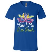 Kiss Me I'm Irish Mardi Gras Parade Masquerade Gift V-Neck T-Shirt