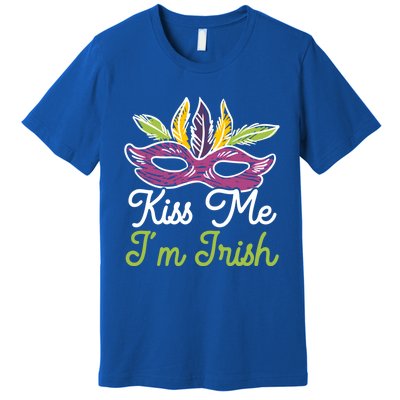 Kiss Me I'm Irish Mardi Gras Parade Masquerade Gift Premium T-Shirt