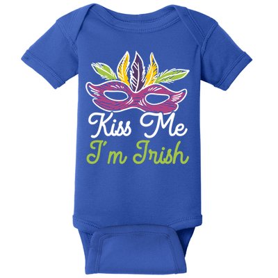Kiss Me I'm Irish Mardi Gras Parade Masquerade Gift Baby Bodysuit
