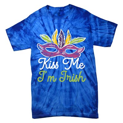 Kiss Me I'm Irish Mardi Gras Parade Masquerade Gift Tie-Dye T-Shirt