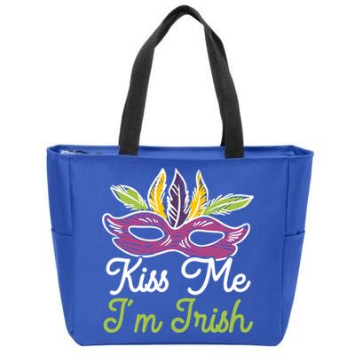 Kiss Me I'm Irish Mardi Gras Parade Masquerade Gift Zip Tote Bag