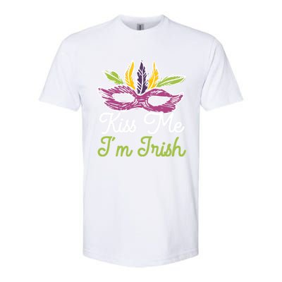 Kiss Me I'm Irish Mardi Gras Parade Masquerade Gift Softstyle CVC T-Shirt