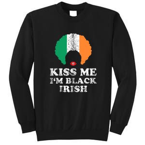 Kiss Mee I'm Black Irish History Funny St Patricks Day Sweatshirt