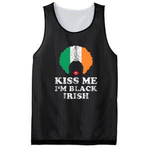 Kiss Mee I'm Black Irish History Funny St Patricks Day Mesh Reversible Basketball Jersey Tank