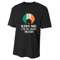 Kiss Mee I'm Black Irish History Funny St Patricks Day Performance Sprint T-Shirt