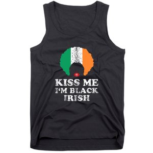 Kiss Mee I'm Black Irish History Funny St Patricks Day Tank Top